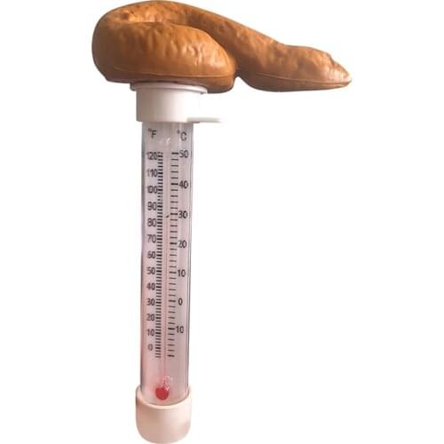 Funny Pool Thermometer Floating Poop Prank Pool and Hot Tub Thermometer Parent-child Outdoor Interactive Temperature Tester
