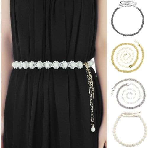 2019 Womens Lady Skinny Fashion Metal Chain Style Belt Body Chain Decor Waist Female Wrist Belts Dropshipping