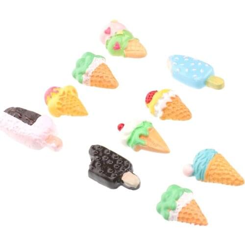 10pcs Dessert Fridge Magnet Ice Cream Fridge Magnets Sticker Decor Creative Home Kitchen Decoration