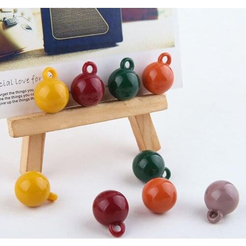 10pcs Japanese Geometry Retro Circle Pendant Earrings Olid Color Ball Round Resin Trendy Earrings For Women Jewelry Accessories