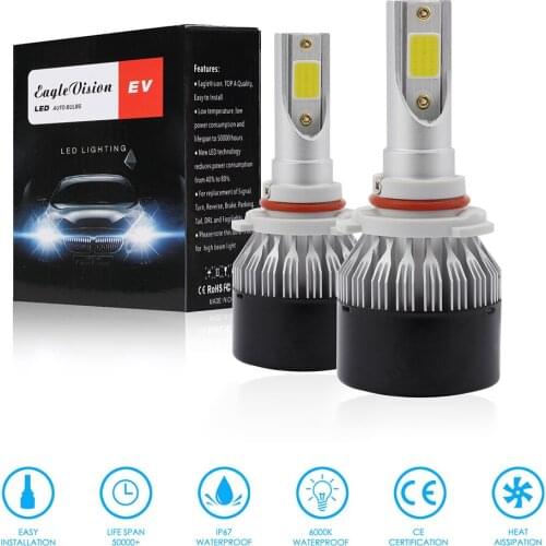 2pcs/Set COB H1 H7 H11 9005 9006 LED Headlight Lamp Light Bulbs Conversion Kit 80W 12000LM 6000K Car Styling