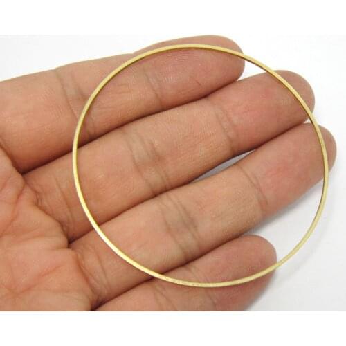 Brass pendant 70mm circle round raw brass findings -20pcs R577