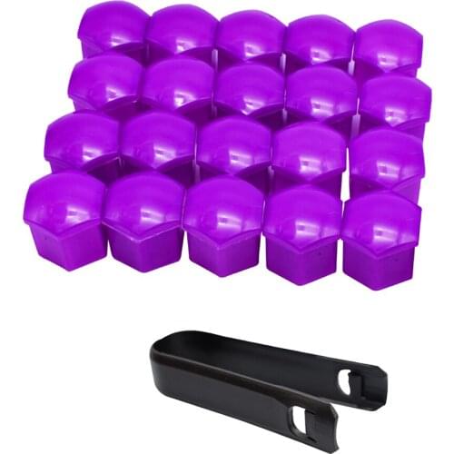 20pcs Car Wheel Nut Caps 19mm Black Auto Hub Screw Cover Bolt Rims Exterior Decoration Special Socket Protection Dust Proof