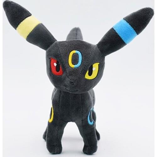 22cm Pokemon Anime Hetero-Color Umbreon Eevee Blue Yellow Stand Up Ver Plush Soft Stuffed Toys