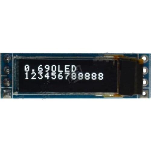 0.69 inch OLED Module White color 4 pin IIC I2C interface 96*16 Dot matrix
