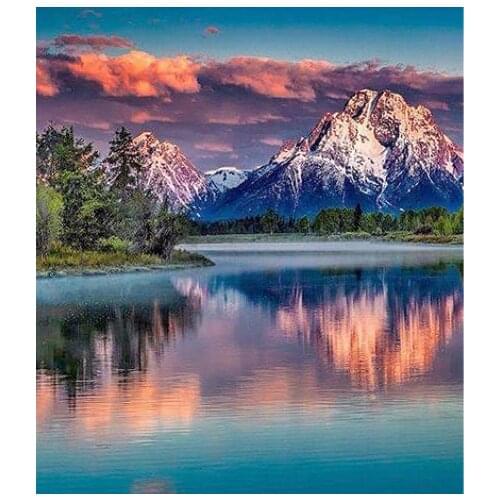 5D DIY Diamond Embroidery Mountain Scenery Cross Stitch Full Square/Round Diamond Diamond Painting Rhinestones Love Gift