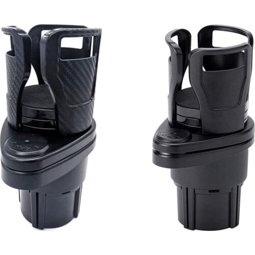 Car Cup Holder Expander Adapter 2 in 1 Cup Mount Extender 360 Degrees Rotating Adjustable Storage Rack
