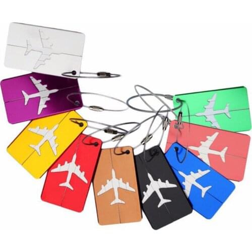 Aluminium Alloy Luggage Tags Baggage Name Tags Suitcase Address Label Holder Id Tag Flight Travel Accessories