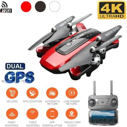 4K 1080P HD Camera Mini Drone WiFi GPS Follows Aerial Photography RC Helicopters Toy Adult Kids Foldable Quadcopter Aircraft New