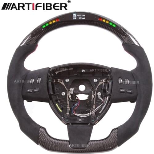 Race display 100% Real LED Carbon Fiber Steering Wheel for Jaguar XE, XF, F-Type,F-Pace,E-Pace