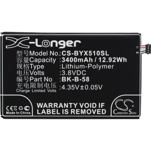 Cameron Sino Mobile SmartPhone Replacement Li-Polymer Battery 3400mAh For BK-B-58 Coolpad VIVO X510T, VIVO X51 Free Tools