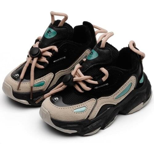 Size 26-37 Kids Casual Sport Shoes Spring Autumn Boys Sneakers Patchwork Colors Girls Shoes