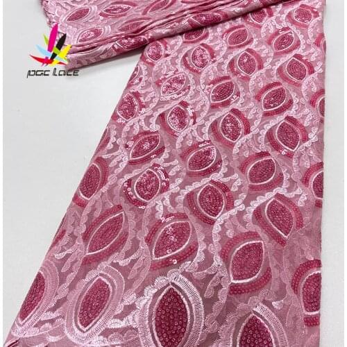 French Sequins Lace Fabric 2021 High Quality Embroidery Golden Fabric Organza For Women