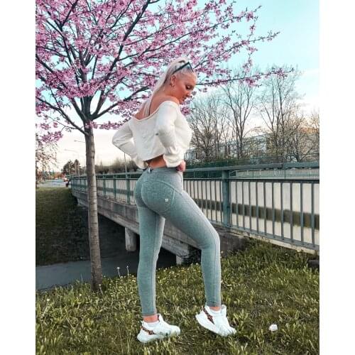 Melody Mid Waist Sexy Butt Lifting Leggings Sweatpants Women Grey Push Up Legging Slim-Fit Skinny Leggings For Women XXXL