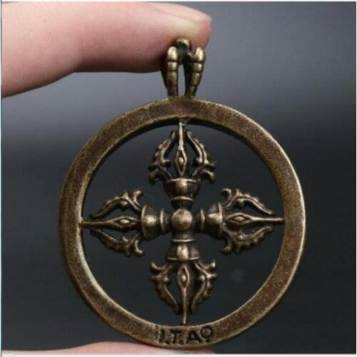 Copper statue Chinese Bronze Exquisite Tantra Amulet Xiangmo-chu Pestle Pendant Exorcise Evil Spirits Statue