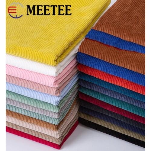 Meetee 50/100X150cm Polyester Corduroy Fabric Coat Pants Retro Corduroy Velvet Fabric DIY Tailor Shirt Clothes Sewing Material