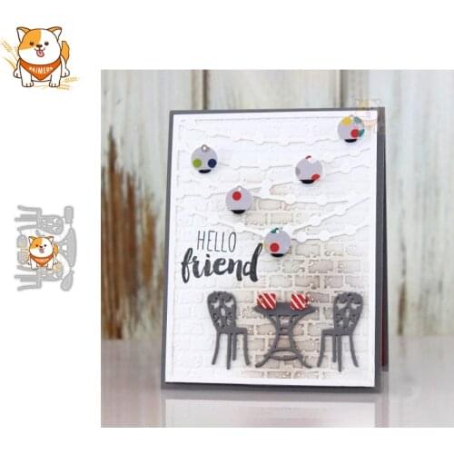 Dining Table And Chair Metal Cutting Dies Mold Scrapbooking Stencil DIY Embossing Craft Die Cuts Card Making New Dies For 2020