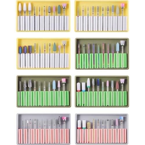 Nail Cutter Bit Set, Grinding Wheel Set, 10pcs Nail File Attachments Bits for