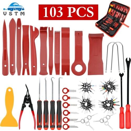 2021 Newest 103pcs/lot Hand Tool Car Disassembly Tools Set Interior Plastic Trim Panel Dashboard Removal Tool Repair Tools