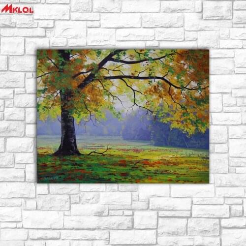 Wall Art Serene old tree Scenery painting Painting For Living Room Home Decoration Oil Painting On Canvas Wall Painting no fram