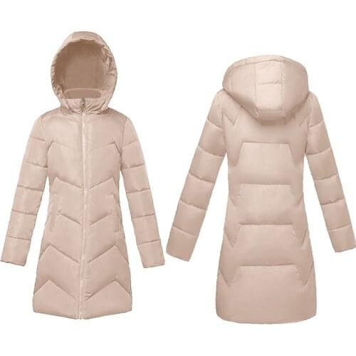 New Parka Womens Winter Long Down Coat Casual Hooded Female Jacket Winter Warm Thick Long Coat Women Winter Outerwear Plus Size