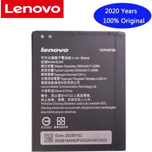 2020 New BL 243 BL243 Battery For lenovo Lemon K3 Note K50-T5 A7000 A5500 A5600 A7600 2900mAh Mobile Phone Backup Bateria