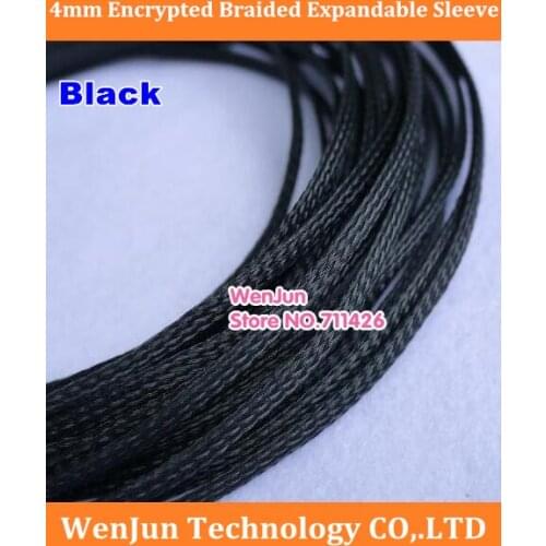 DIY PET 4MM Encrypted Braided Expandable Sleeving 4MM Snake Skin Network Weave network Shockproof network for cable