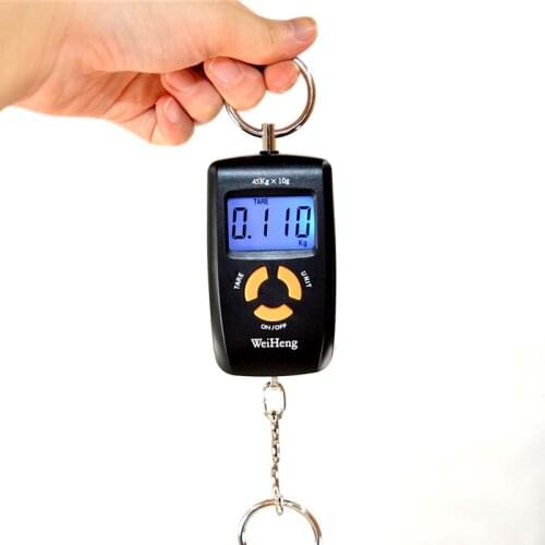 Mini Hanging Scale 45Kg/5g Portable Travel Suitcase Scale Weight Balance Electronic Weighting Fish Hook Hanging Scale Kg Lb