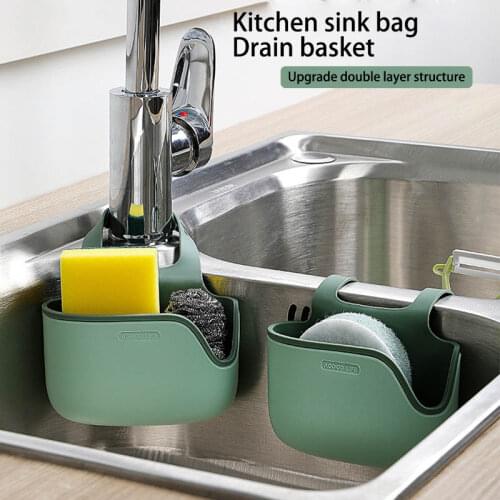 Adjustable Sink Shelf Soap Sponge Drain Rack Storage Basket Bag Faucet Holder Bathroom Holder Sink Kitchen Accessories Tools