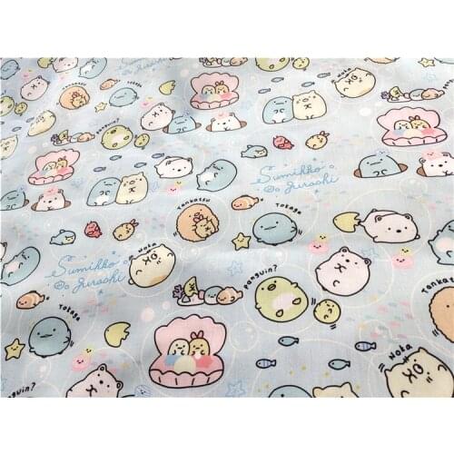 Width 145cm SumikkogurashiPolyester Cotton Sewing Quilting Fabrics Needlework Material DIY Handmade Cloth Party decoration