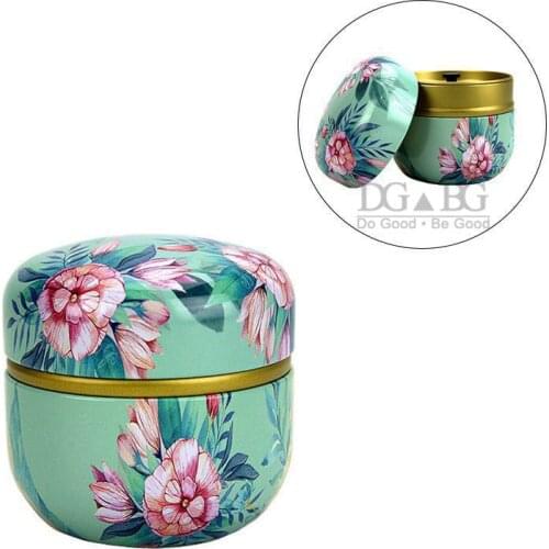 Blue Flower Urn Funeral Casket Pet Memoria Keepsake Urns For Ashes Dog Cat Animal Cremation Small Urne Metal Memory Urnen Iron