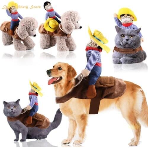 Dog clothes cat pet supplies pet riding equipment dress Halloween funny small medium dog leotard coat clothes role play