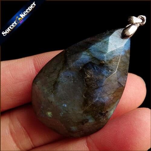 Women & Men Fashion Jewelry Pendants Necklaces With Chain Wholesale Labradorite Moonstone Quartz Stone Colares Femininos WS333