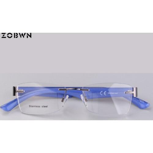 Women Eyewear Stainless Steel High Quality ladies Eyeglasses Optical Fashion male Prescription Glasses Frame rimless Spectacles