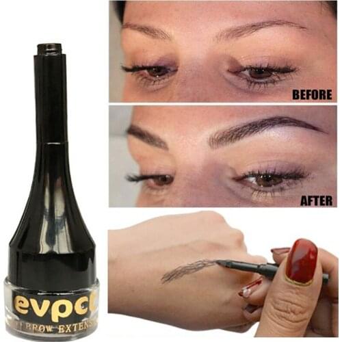 1pc Eyebrow Extension Natural Brow Fiber Hair Makeup Long-lasting Waterproof Gel Eyebrows Tint Women Cosmetics Pro