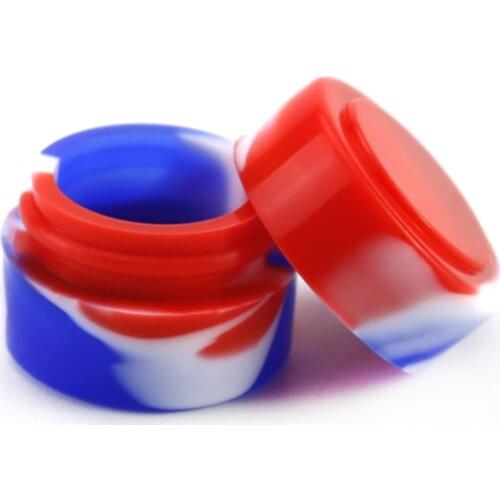 10Pcs Silicone Jar 5ml Size Shisha Container For Oil Wax Case Herb Smoke cream Storage Boxes Dab Wax Container Smoking