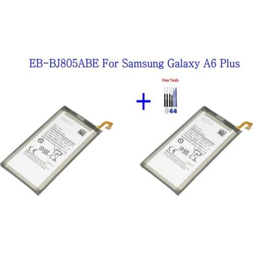 2x 3500mAh Battery EB-BJ805ABE For Samsung Galaxy A6 Plus For Galaxy J805 Batteria + Repair tools kit