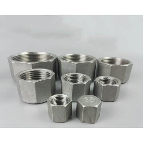 3/8" 1/2" 3/4" 1" 1-1/4" 1-1/2" 2" BSP Female Hex End Cap 304 Stainless Steel Steel Pipe Fitting Water Gas Oil