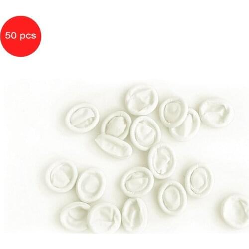 50PCS 100Pcs/SET Natural Latex Anti-Static Finger Cots Practical Design Disposable Makeup Eyebrow Extension Gloves Tools