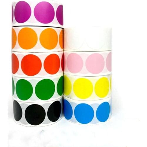 500pcs Multi Colorful Blank Round Sticker Scrapbook Envelope Seal Sticker Gift Flower Decoration Stationery Label Sticker