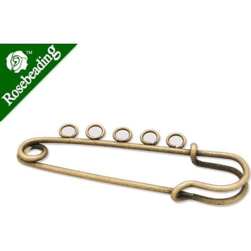 59MM Length Antique Bronze Plated Iron Bobby Pin,Cameo Brooch back,Brooch blank,sold 20pcs per lot