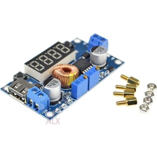 5A XL4015 DC-DC LED drive Lithium Battery Step down Charging Board adjustable step-down Voltage regulator power MODULE with usb