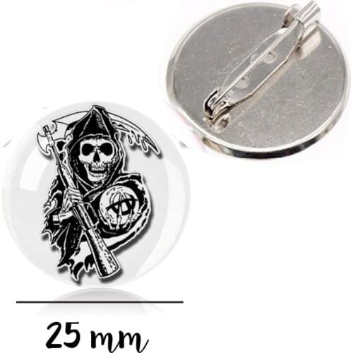 Sons Of Anarchy LOGO BroochFreedom Symbol Pendant анархия Keychain Rock Punk Vest Cosplay For TShirt backpack hat accessories