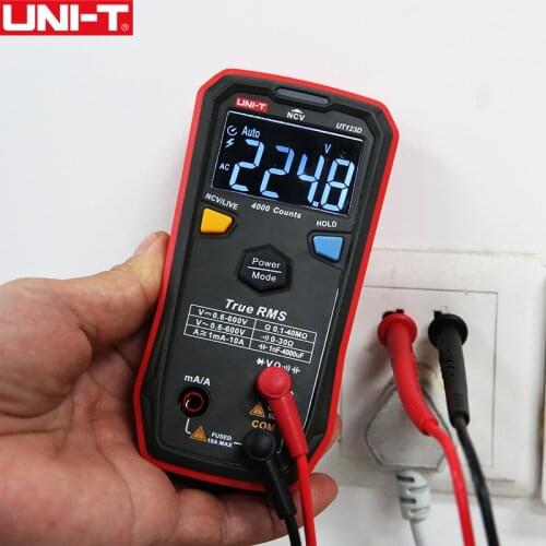 UNI-T UT123D Mini Smart Digital Auto Range Multimeter True RMS AC DC Voltage Current Meter NCV Live Tester One-button Operation