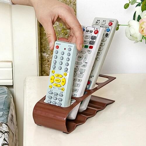 VCR DVD TV Remote Control Stand Holder 4 Slots Storage Caddy Organiser Tools Desktop Air Conditioner Remote Control Organizer