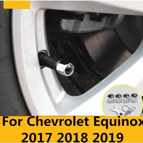For Chevrolet Equinox 2017 2018-19 Theftproof Aluminum Car Wheel Tires Valves Tyre Stem Air Caps Airtight Cove Auto Accessories