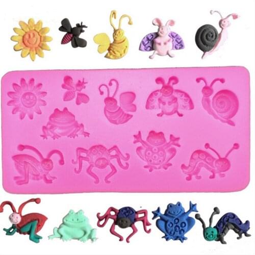 Bee snail frog butterfly sun flower DIY baking cake decoration mold chocolate mold