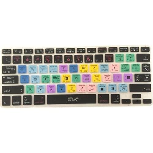 For Adobe Illustrator Keyboard Shortcut Design Functional Silicone Cover For Macbook Pro Air 13 15 17 Protector Sticker(AI Key