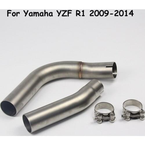 Motorcycle Exhaust Muffler Mid Connecting Link Pipe for Yamaha YZF R1 2009-2014