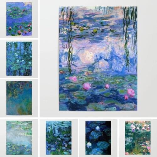 Hd Printed Claude Monet Water Lilies Canvas Painting Home Decoration For Bedroom Wall Art Posters Framework Modular Pictures